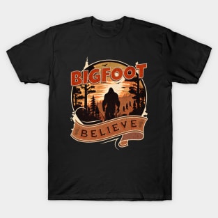 Bigfoot Believe Design T-Shirt